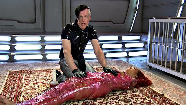 Redhead teacher dominates and humiliates tattooed black student during lesson