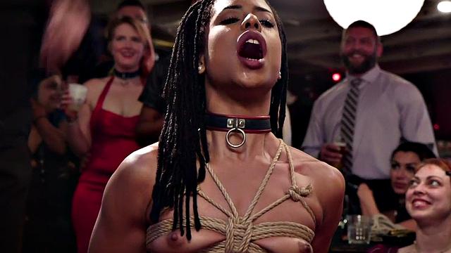 BDSM nympho bitches love hard group fucking