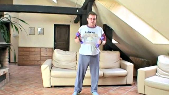 Naughty teen gets drilled hard by dirty grandpa on the sofa