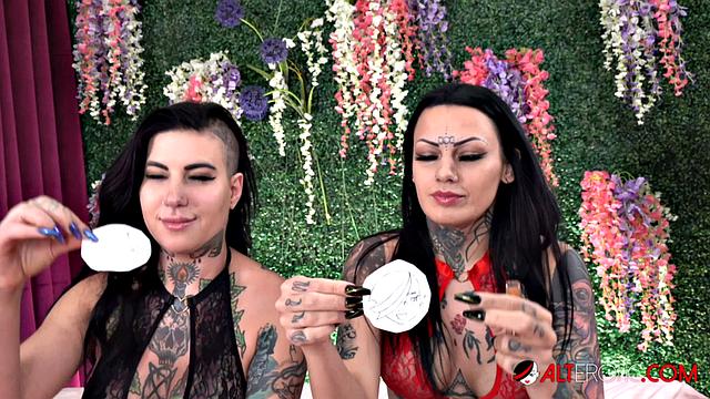 Darcy Diamond And Kennedy Rose Get Alt Erotic Logo Tattooed And Fucked By Evilyn Ink
