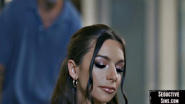 Gorgeous babe fucked by lover