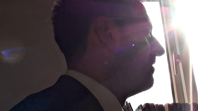 Subslut Montse Swinger gags on cock before rough anal