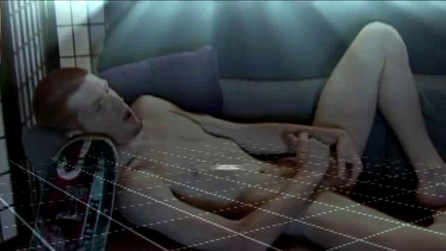 When young amateur Tristian gets naked his rock hard cock pops out and he starts stroking it. He gives his stiff meat a good workout, and then pumps out a cum load onto his face.