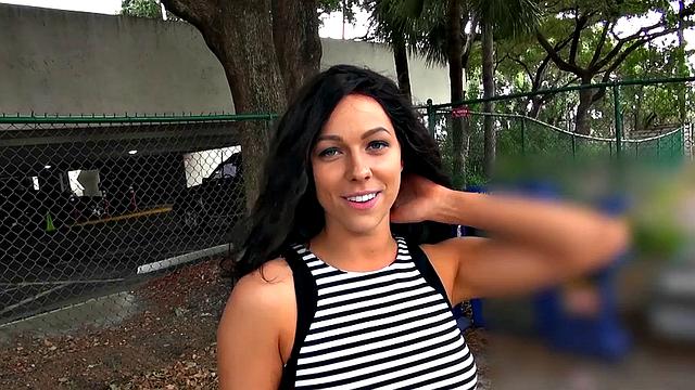 Watch Harlow, a pierced tattooed brunette, give a POV handjob and get fucked in the bedroom