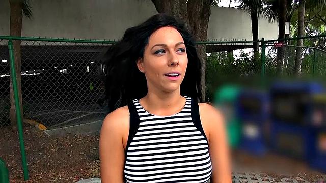 Watch Harlow, a pierced tattooed brunette, give a POV handjob and get fucked in the bedroom