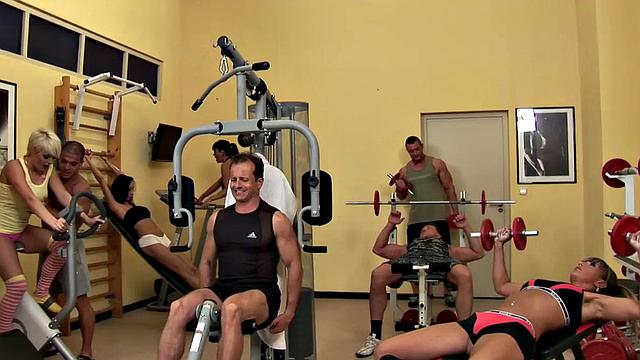 Get ready for a wild gym class with a group of boys and their big tits!