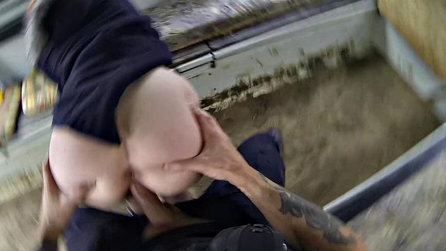 Tattooed farm girl pleases Policeman's big cock in every way imaginable