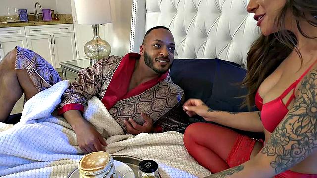 April Olson Teases Her Man Into Pegging With Her Big Natural Tits