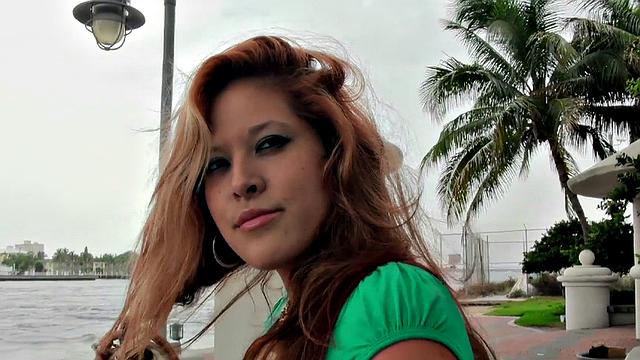 Redhead Prime Rose gives a hot handjob in the bedroom and gets a hot facial in reverse cowgirl position