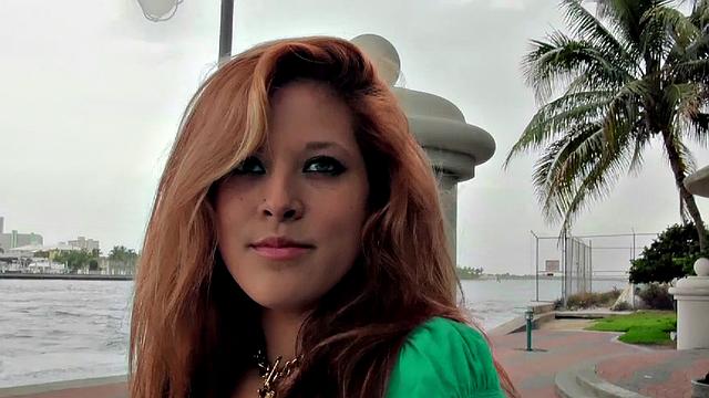 Redhead Prime Rose gives a hot handjob in the bedroom and gets a hot facial in reverse cowgirl position