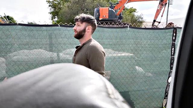 Picked up jock fucks gay ass in van before facial