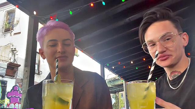 Amateur tattoo licks and fingers GFs pussy at home