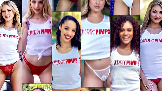 Petite Blonde Cherry Of The Year Anna Claire Clouds Shows All Natural Tits in the Rain