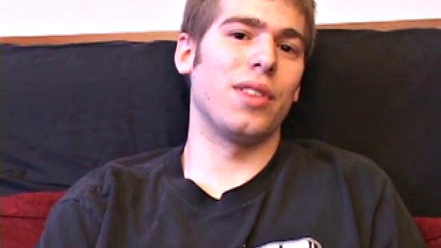 Adam Turner strokes his cock hard and cums for the camera