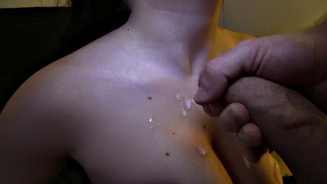 French Babe with Massive Boobs Cums Hard While Licking Balls and Giving a Handjob