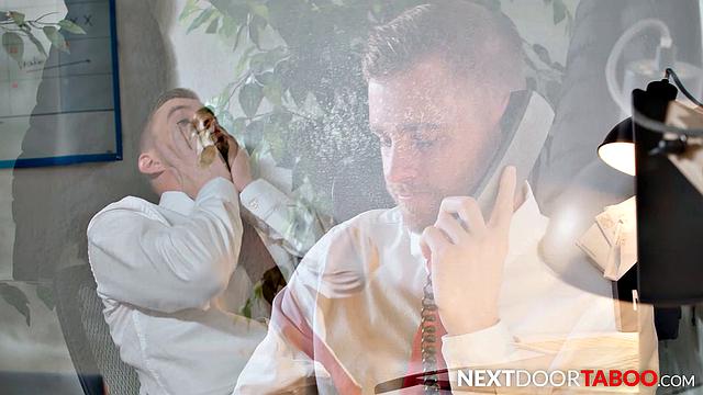 Naughty Stepbro Fucks Hunk In Office - NextDoorTaboo