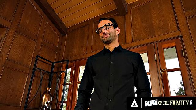 OUT OF THE FAMILY - Hot Ebony Stepdaughter Cecilia Lion Devours Stepdad In Interracial Clash