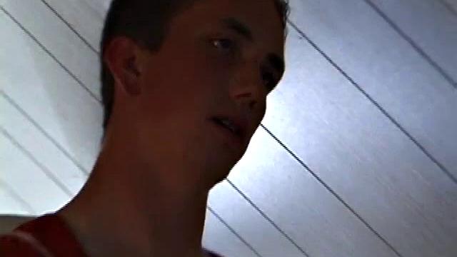 Derek is rubbing his cock through his sweat pants, before stripping them off to show us what he's packing. With the remote control in one hand and his lubed meat in the other, Derek comments on the size of his cock, asking if we like it.