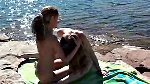 Teen April gets licked by lesbo