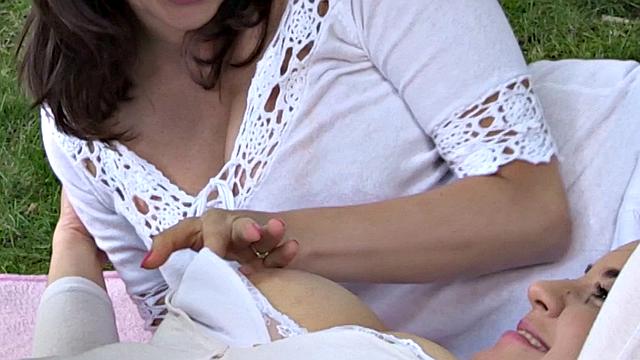 Joana and friends busty picnic