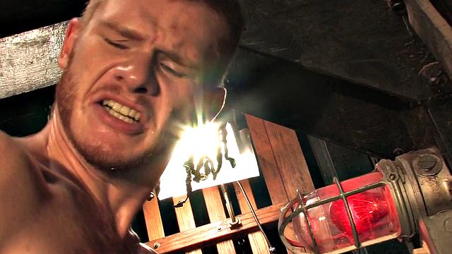 Sturdy guys fisting lubed buttholes after blowjob