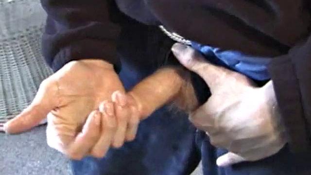 Jonathan strokes his thick cock and shows off every inch for a gay audience