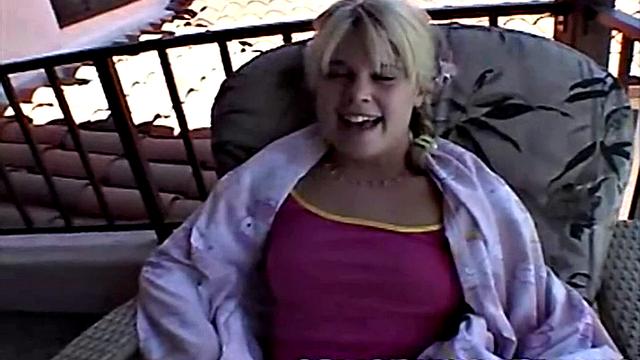 Little Summer showing small tits outdoors