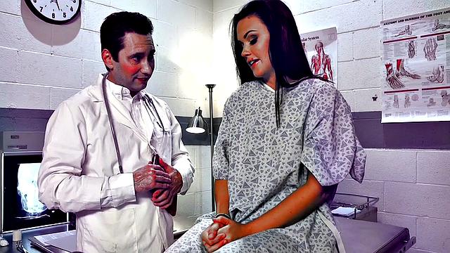 Gangbanged bitch fucked by hard dick in pussy