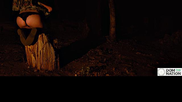 Blonde domination with rough outdoor anal and spanking action