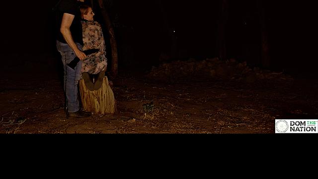 Blonde domination with rough outdoor anal and spanking action