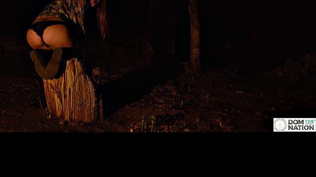 Blonde domination with rough outdoor anal and spanking action