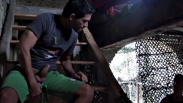 BJ stud anally drilled in asshole by BF after cocksucking