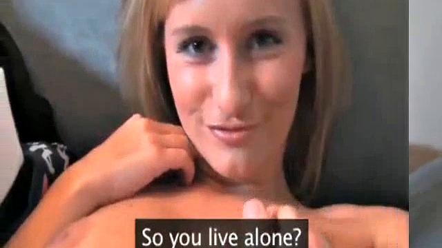 Blonde Teen wants money for sex