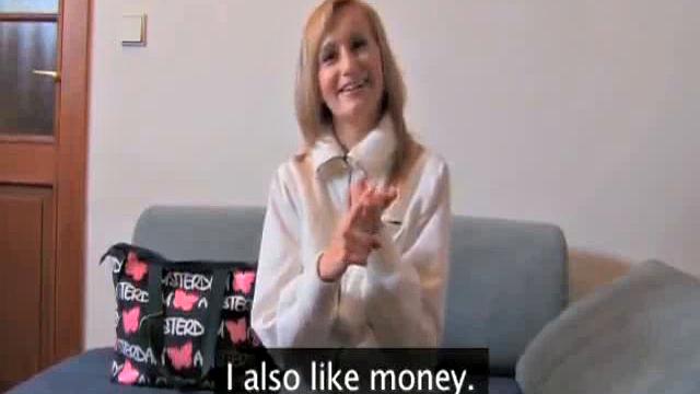 Blonde Teen wants money for sex