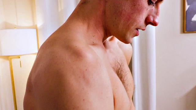 Anal fingering debut stud jerks in solo casting action