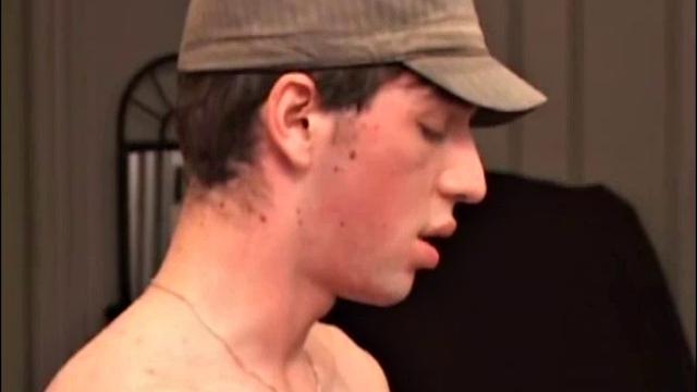 While watching porn, Gabriel gets his cock hard and then lubes it up before self-pleasuring. After some long, slow stroking, Gabriel reaches climax.