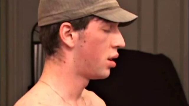 While watching porn, Gabriel gets his cock hard and then lubes it up before self-pleasuring. After some long, slow stroking, Gabriel reaches climax.