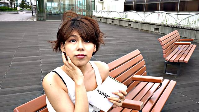 Cheating Japanese housewife Miss Hinata Nanase wants to fuck a stranger in a love hotel in Tokyo