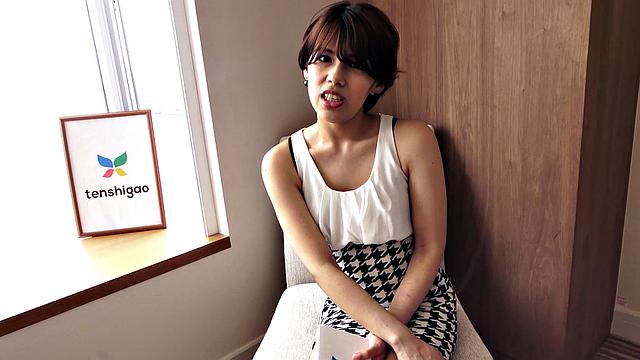 Cheating Japanese housewife Miss Hinata Nanase wants to fuck a stranger in a love hotel in Tokyo