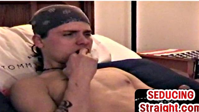 Vintage jock hard solo jerking off