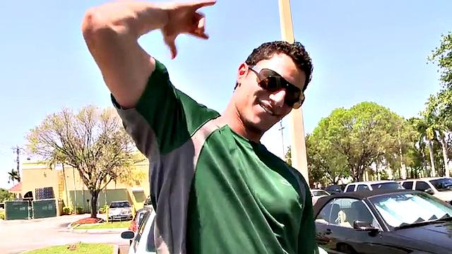 Tricked stud fucks gays in van till cumshot