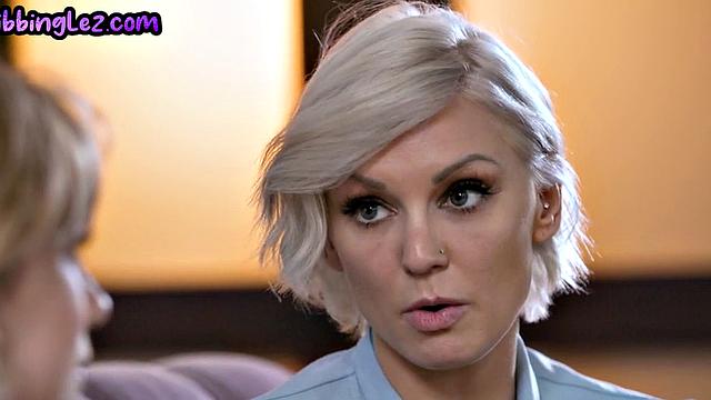 Tribbing lesbians enjoy pleasuring while licking