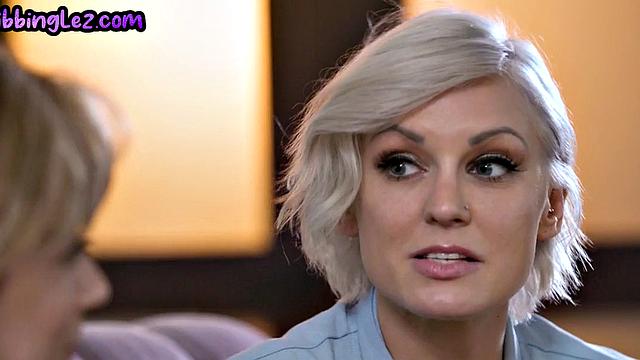 Tribbing lesbians enjoy pleasuring while licking