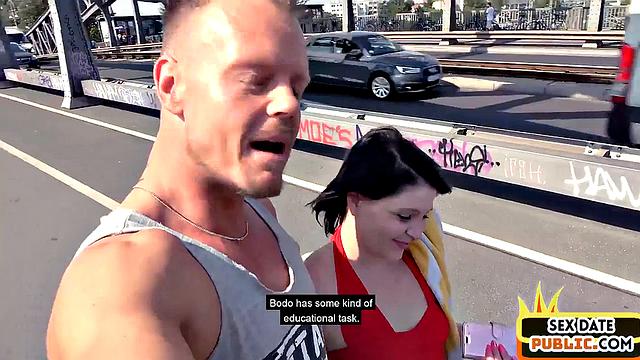 Amateur cougar gives blowjob and handjob