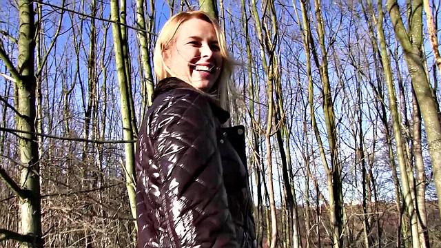 Euro Blonde Bangs Outside