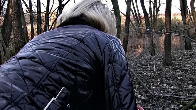 Euro Blonde Bangs Outside