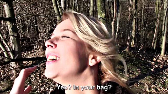 Euro Blonde Bangs Outside