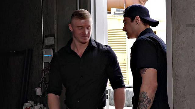 Athletic jock bareback fucked in store till cumshot