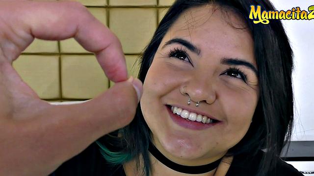 CARNE DEL MERCADO - Xiomara Soto and Pedro Nel - BBW latina takes it rough