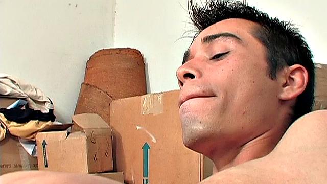 Latino twink pleasing BF with rimjob